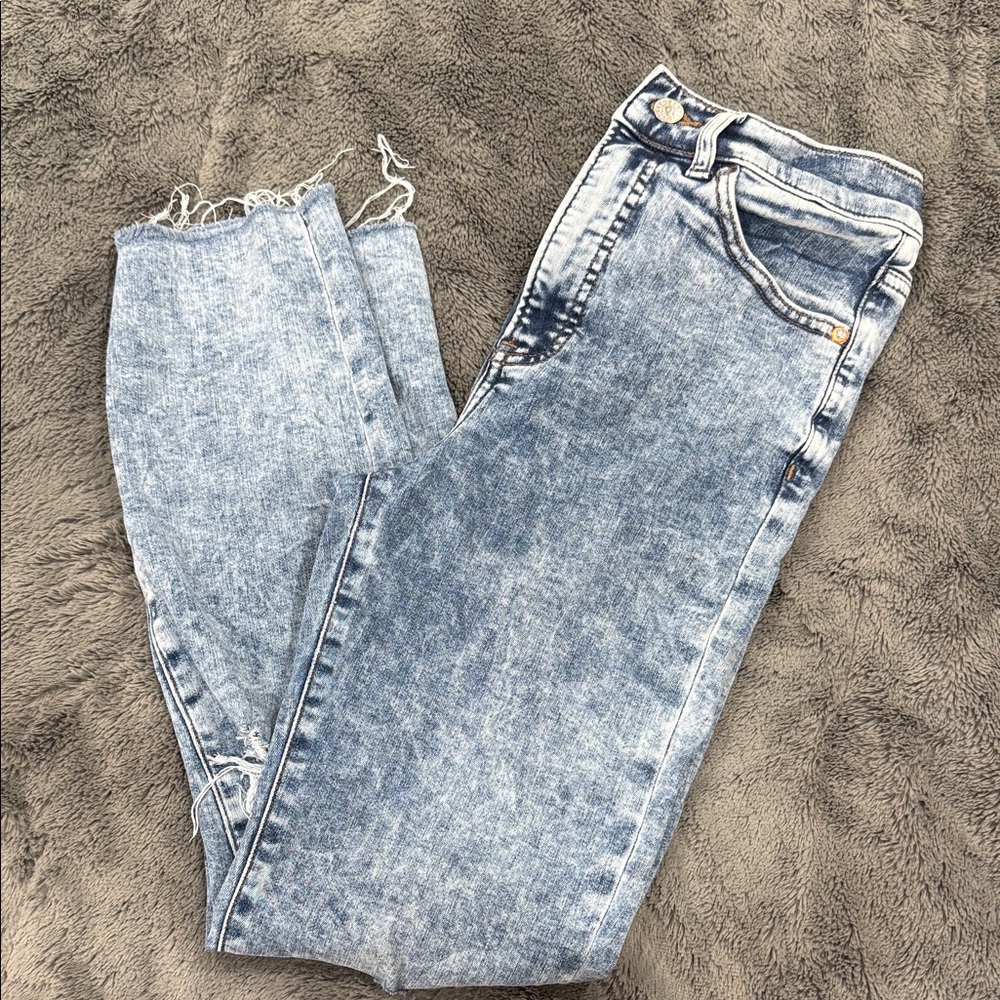 Express Light Blue Ankle Jeans